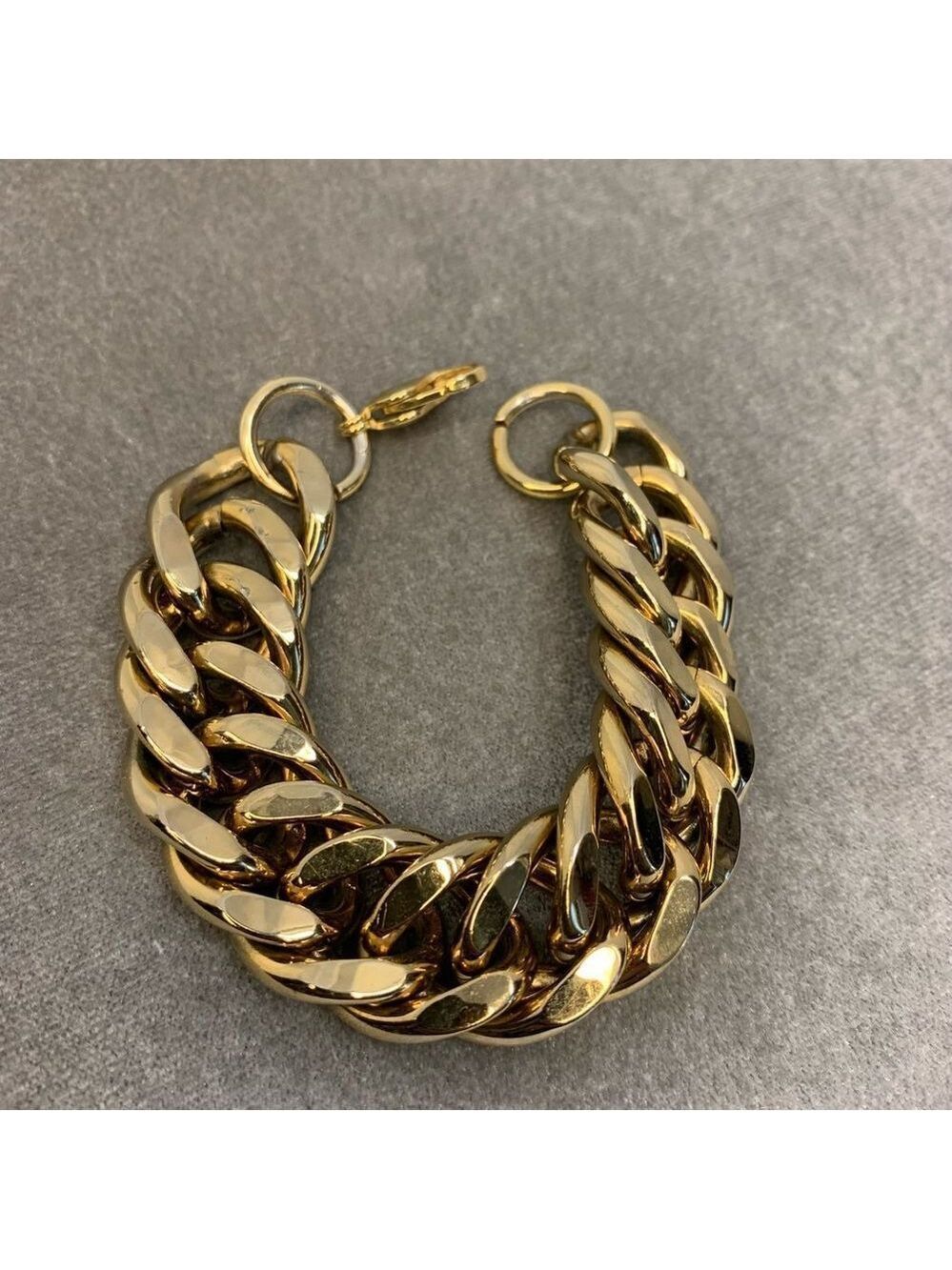 Goldtone metal chain bracelet